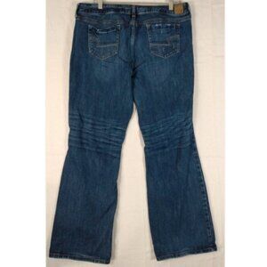 American Eagle Favorite Boyfriend Jeans Women's 16 Boot Cut Stretch Distressed